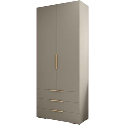 ABIKSMEBLE Inova 1 2D3SZ Armoire de Rangement avec Tiroirs, Barres et Etagères Armoire à 2 Portes pour Chambre à Coucher, Chambre d'Adolescente, Entrée 236,7x100x47cm Cachemire, Or - Publicité ABIKSMEBLE Inova 1 2D3SZ Armoire de Rangement avec Tiroirs, Barres et Etagères Armoire à 2 Portes pour Chambre à Coucher, Chambre d'Adolescente, Entrée 236,7x100x47cm Cachemire, Or - Publicité