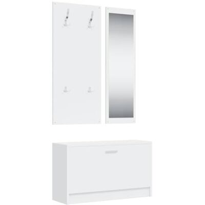 vidaXL Ensemble d'Armoires à Chaussures 3-en-1 Range-Chaussures Armoire de Rangement Meuble à Chaussures Entrée Couloir Salon Blanc Bois d'Ingénierie - Publicité vidaXL Ensemble d'Armoires à Chaussures 3-en-1 Range-Chaussures Armoire de Rangement Meuble à Chaussures Entrée Couloir Salon Blanc Bois d'Ingénierie - Publicité