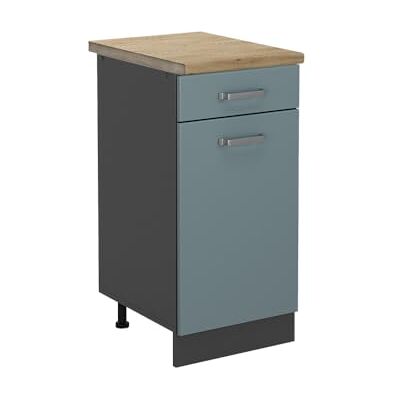 Vicco Meuble Cuisine R-Line, Bleu-Gris, 40cm, PT Chêne, pour Une Combinaison Libre au Sein de systèmes de Cuisine modulaires - Publicité Vicco Meuble Cuisine R-Line, Bleu-Gris, 40cm, PT Chêne, pour Une Combinaison Libre au Sein de systèmes de Cuisine modulaires - Publicité