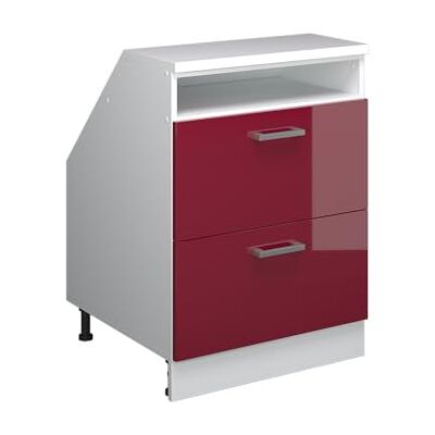 Vicco Meuble sous Pente R-Line, Rouge Brillant, 60cm 2 tiroirs, 60 cm de Profondeur, pour Une Combinaison Libre au Sein de systèmes de Cuisine modulaires - Publicité Vicco Meuble sous Pente R-Line, Rouge Brillant, 60cm 2 tiroirs, 60 cm de Profondeur, pour Une Combinaison Libre au Sein de systèmes de Cuisine modulaires - Publicité