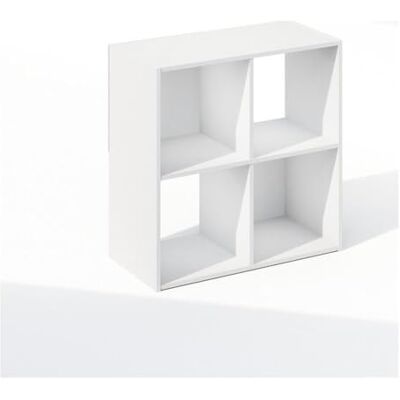 Furinno PELLI Étagère à Livres, bibliothèque à 4 Cubes, bibliothèque Organisateur de Rangement à Cubes, 29.7 x 60.2 x 60.5, pour Salon, Chambre, Bureau à Domicile, Blanc - Publicité Furinno PELLI Étagère à Livres, bibliothèque à 4 Cubes, bibliothèque Organisateur de Rangement à Cubes, 29.7 x 60.2 x 60.5, pour Salon, Chambre, Bureau à Domicile, Blanc - Publicité