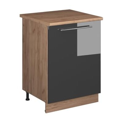 Vicco Meuble Bas de Cuisine Fame-Line, Anthracite Haute Brillance/Chêne de Force doré, 60cm 1 Porte avec Plan de Travail - Publicité Vicco Meuble Bas de Cuisine Fame-Line, Anthracite Haute Brillance/Chêne de Force doré, 60cm 1 Porte avec Plan de Travail - Publicité
