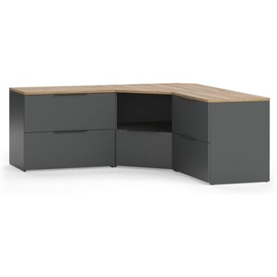 Vicco Meuble-paroi Wido, Anthracite, 3 Parties, adapté à la Fixation Murale et combinable avec d'autres modules - Publicité Vicco Meuble-paroi Wido, Anthracite, 3 Parties, adapté à la Fixation Murale et combinable avec d'autres modules - Publicité