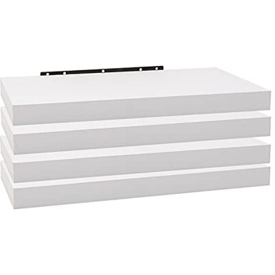 Woltu RG9368ws-4 Blanc 25x22.9x3.8 cm MDF Étagère murale - Publicité Woltu RG9368ws-4 Blanc 25x22.9x3.8 cm MDF Étagère murale - Publicité