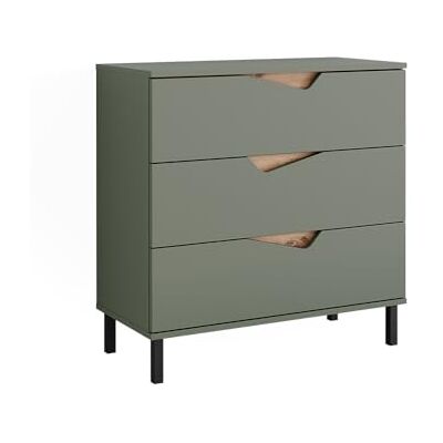 Vicco Commode avec tiroirs Marelle, Vert/Artisan, 80x81.2cm avec 3 tiroirs, Convient pour Le Rangement de vêtements et d’Accessoires - Publicité Vicco Commode avec tiroirs Marelle, Vert/Artisan, 80x81.2cm avec 3 tiroirs, Convient pour Le Rangement de vêtements et d’Accessoires - Publicité