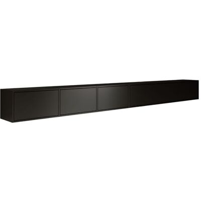 Selsey Meuble TV Suspendu 300 cm Design Minimaliste Moderne Noir Mat 6 Portes Abattantes avec Système Push-to-Open Structure Murale pour Gain d'Espace Fabriqué en Europe - Publicité Selsey Meuble TV Suspendu 300 cm Design Minimaliste Moderne Noir Mat 6 Portes Abattantes avec Système Push-to-Open Structure Murale pour Gain d'Espace Fabriqué en Europe - Publicité