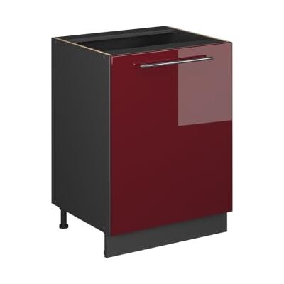 Vicco Meuble Bas de Cuisine Fame-Line, Rouge Bordeaux Haute Brillance/Anthracite, 60cm 1 Porte sans Plan de Travail - Publicité Vicco Meuble Bas de Cuisine Fame-Line, Rouge Bordeaux Haute Brillance/Anthracite, 60cm 1 Porte sans Plan de Travail - Publicité