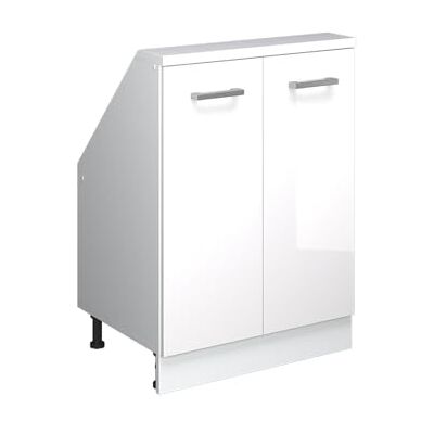 Vicco Meuble de Rangement sous Pente Rion, Blanc Haute Brillance/Blanc, L60 x P46 cm avec 2 Portes, Gain de Place pour Les pièces mansardées - Publicité Vicco Meuble de Rangement sous Pente Rion, Blanc Haute Brillance/Blanc, L60 x P46 cm avec 2 Portes, Gain de Place pour Les pièces mansardées - Publicité