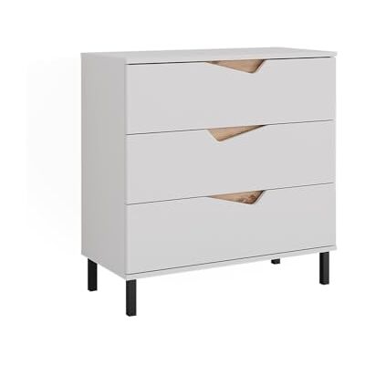 Vicco Commode avec tiroirs Marelle, Blanc/Artisan, 80x81.2cm avec 3 tiroirs, Convient pour Le Rangement de vêtements et d’Accessoires - Publicité Vicco Commode avec tiroirs Marelle, Blanc/Artisan, 80x81.2cm avec 3 tiroirs, Convient pour Le Rangement de vêtements et d’Accessoires - Publicité