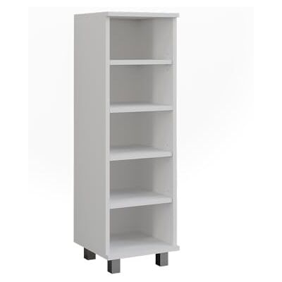 Vicco Armoire Midischrank Ilias, Blanc, 30.2x95cm avec 5 Compartiments Ouverts, avec Compartiments Ouverts pour Un Rangement Clair et organisé - Publicité Vicco Armoire Midischrank Ilias, Blanc, 30.2x95cm avec 5 Compartiments Ouverts, avec Compartiments Ouverts pour Un Rangement Clair et organisé - Publicité