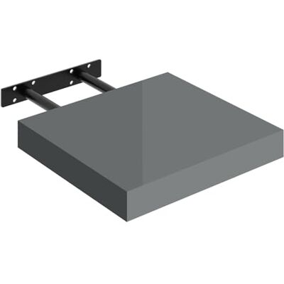 WOLTU Étagère Murale, Étagère Flottante et Décorative, en MDF et Métal, Gris Brillant, 30x22,9x3,8cm - Publicité WOLTU Étagère Murale, Étagère Flottante et Décorative, en MDF et Métal, Gris Brillant, 30x22,9x3,8cm - Publicité