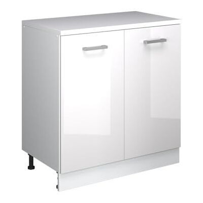 Vicco Armoire d'extension Rion, Blanc Haute Brillance/Blanc, 80x46cm sans Pente avec 2 Portes, combinable avec Les armoires sous Pente et modules d'armoire Rion - Publicité Vicco Armoire d'extension Rion, Blanc Haute Brillance/Blanc, 80x46cm sans Pente avec 2 Portes, combinable avec Les armoires sous Pente et modules d'armoire Rion - Publicité