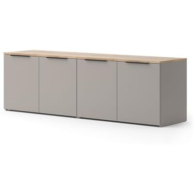 Vicco Meuble-paroi Wido, Grège, 2 Parties, pour Le Rangement et la présentation d’appareils multimédias - Publicité Vicco Meuble-paroi Wido, Grège, 2 Parties, pour Le Rangement et la présentation d’appareils multimédias - Publicité