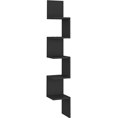 vidaXL Étagère d'angle Murale, Support Suspendu, Tablette Flottante, Meuble de Salon Salle de Séjour Intérieur, Noir Bois d'Ingénierie - Publicité vidaXL Étagère d'angle Murale, Support Suspendu, Tablette Flottante, Meuble de Salon Salle de Séjour Intérieur, Noir Bois d'Ingénierie - Publicité