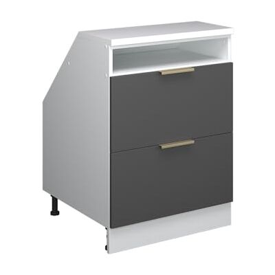 Vicco Meuble sous Pente R-Line, Anthracite-Or, 60cm 2 tiroirs, 60 cm de Profondeur, pour Une Combinaison Libre au Sein de systèmes de Cuisine modulaires - Publicité Vicco Meuble sous Pente R-Line, Anthracite-Or, 60cm 2 tiroirs, 60 cm de Profondeur, pour Une Combinaison Libre au Sein de systèmes de Cuisine modulaires - Publicité