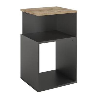Vicco Table de Nuit Elios, Anthracite/chêne doré, 40x65.3cm, Convient pour Le Rangement d’Objets du Quotidien et de Lampes - Publicité Vicco Table de Nuit Elios, Anthracite/chêne doré, 40x65.3cm, Convient pour Le Rangement d’Objets du Quotidien et de Lampes - Publicité