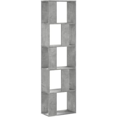 vidaXL Bibliothèque 5 Niveaux Gris béton Bois d'ingénierie, étagère, étagère à Livres, Support de Livre, Armoire de Rangement, étagère de Rangement - Publicité vidaXL Bibliothèque 5 Niveaux Gris béton Bois d'ingénierie, étagère, étagère à Livres, Support de Livre, Armoire de Rangement, étagère de Rangement - Publicité