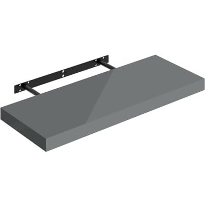 WOLTU Étagère Murale, Étagère Flottante et Décorative, en MDF et Métal, Blanc Brillant, 60x22,9x3,8 cm - Publicité WOLTU Étagère Murale, Étagère Flottante et Décorative, en MDF et Métal, Blanc Brillant, 60x22,9x3,8 cm - Publicité