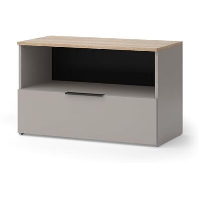 Vicco Commode Wido, Grège, 80x50cm avec 1 Compartiment fermé, Convient au Rangement des Articles ménagers - Publicité Vicco Commode Wido, Grège, 80x50cm avec 1 Compartiment fermé, Convient au Rangement des Articles ménagers - Publicité