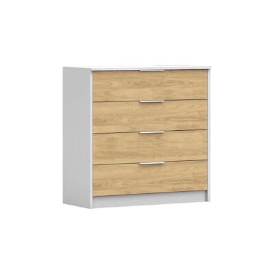Fabryka Mebli Idźczak Commode Chambre Adulte 90cm Largeur Chêne Blanc et Noyer Galaxy Meuble Chambre, Commode Salon Bebe Enfant, Grand Espace de Rangement, Meuble Tiroir Rangement - Publicité Fabryka Mebli Idźczak Commode Chambre Adulte 90cm Largeur Chêne Blanc et Noyer Galaxy Meuble Chambre, Commode Salon Bebe Enfant, Grand Espace de Rangement, Meuble Tiroir Rangement - Publicité
