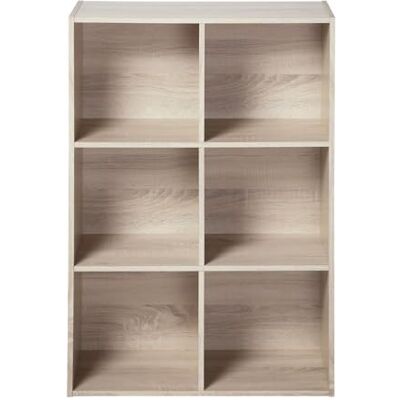 Calicosy Étagère de Rangement 6 Cases H91,5 x L61,5 cm - Publicité Calicosy Étagère de Rangement 6 Cases H91,5 x L61,5 cm - Publicité