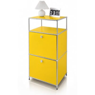 KARAT Étagère métallique Concept Epuré MK-120 Étagère d’appoint et de Rangement avec 2 tiroirs Table Compact et Moderne pour sdb Salon et Chambre L50 × P40 × H100 cm (Jaune) - Publicité KARAT Étagère métallique Concept Epuré MK-120 Étagère d’appoint et de Rangement avec 2 tiroirs Table Compact et Moderne pour sdb Salon et Chambre L50 × P40 × H100 cm (Jaune) - Publicité