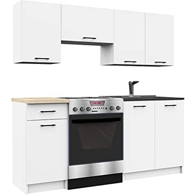AKORD KüchenmöbelSet 1.8m Küche Komplett Kitchen Cabinet Set Küchenschränke Standschränke Hängeschränke Schubladen Untertischschrank Weiß - Publicité AKORD KüchenmöbelSet 1.8m Küche Komplett Kitchen Cabinet Set Küchenschränke Standschränke Hängeschränke Schubladen Untertischschrank Weiß - Publicité