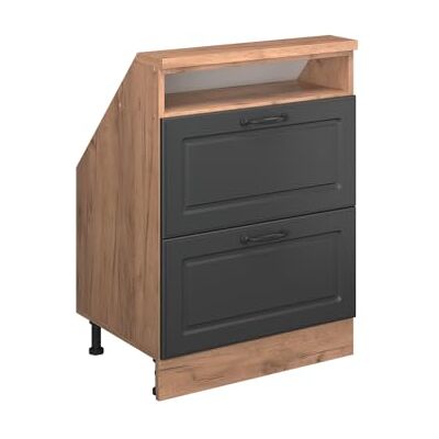 Vicco Meuble de Rangement sous Pente Rion, Anthracite Campagne/Chêne de Force doré, L60 x P46 cm avec 2 tiroirs, Gain de Place pour Les pièces mansardées - Publicité Vicco Meuble de Rangement sous Pente Rion, Anthracite Campagne/Chêne de Force doré, L60 x P46 cm avec 2 tiroirs, Gain de Place pour Les pièces mansardées - Publicité