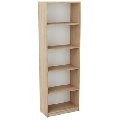 Home Collective Bibliothèque à 5 niveaux, étagère en finition mate, largeur 58 cm, étagère sur pied avec 4 étagères, idéale pour chambre, salon, couloir, panneau stratifié résistant, épaisseur 16 mm Sonoma - Publicité Home Collective Bibliothèque à 5 niveaux, étagère en finition mate, largeur 58 cm, étagère sur pied avec 4 étagères, idéale pour chambre, salon, couloir, panneau stratifié résistant, épaisseur 16 mm Sonoma - Publicité