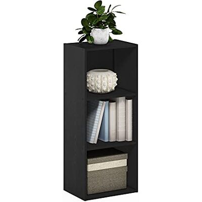 Furinno Luder Bibliothèque Étagère de Rangement Cubes à 3 Étages, Bois Noir - Publicité Furinno Luder Bibliothèque Étagère de Rangement Cubes à 3 Étages, Bois Noir - Publicité