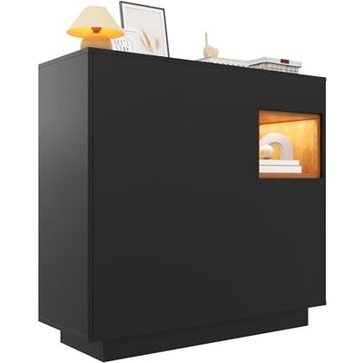 BTM Meuble à Chaussures avec 1 Tiroir et Plateaux Réglables en Noir et Bois – Idéal pour Couloirs Modernes – Accueille 14–18 Paires de Chaussures - Publicité BTM Meuble à Chaussures avec 1 Tiroir et Plateaux Réglables en Noir et Bois – Idéal pour Couloirs Modernes – Accueille 14–18 Paires de Chaussures - Publicité