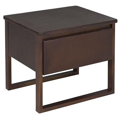 Beliani Table de Chevet en Bois de Pin Marron Foncé Durable 1 Tiroir Style Moderne Giulia - Publicité Beliani Table de Chevet en Bois de Pin Marron Foncé Durable 1 Tiroir Style Moderne Giulia - Publicité