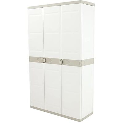 Pegane - armoire 3 portes - Beige - L105xP40.5xH176 - Armoire - Publicité Pegane - armoire 3 portes - Beige - L105xP40.5xH176 - Armoire - Publicité