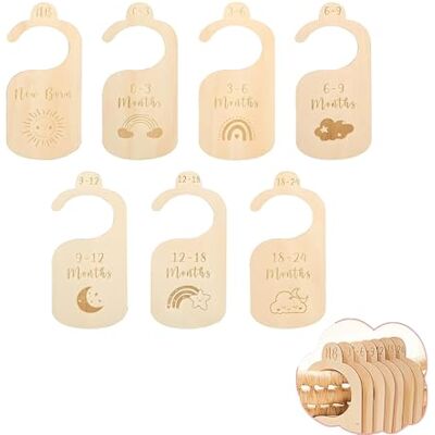 Yeenano Séparateurs Armoire à Vêtements pour Bébés,7 PCS Séparateurs Placard Separateur Penderie pour Bébé Bois Garde robe de Bébé pour Chambre Tout petits Nouveaux-nés Nourrissons Jusqu'à 24 mois - Publicité Yeenano Séparateurs Armoire à Vêtements pour Bébés,7 PCS Séparateurs Placard Separateur Penderie pour Bébé Bois Garde robe de Bébé pour Chambre Tout petits Nouveaux-nés Nourrissons Jusqu'à 24 mois - Publicité