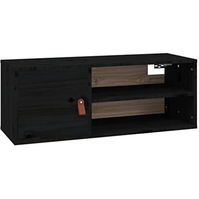 vidaXL Armoire Murale Armoire Suspendue Centre de Divertissement Flottante Salon Salle de Séjour Intérieur Noir 80x30x30 cm Bois de Pin Massif - Publicité vidaXL Armoire Murale Armoire Suspendue Centre de Divertissement Flottante Salon Salle de Séjour Intérieur Noir 80x30x30 cm Bois de Pin Massif - Publicité