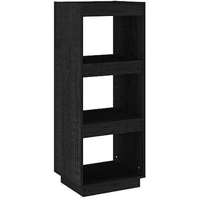 vidaXL Bibliothèque Séparateur de pièce noir 40x35x103 cm pin massif - Publicité vidaXL Bibliothèque Séparateur de pièce noir 40x35x103 cm pin massif - Publicité