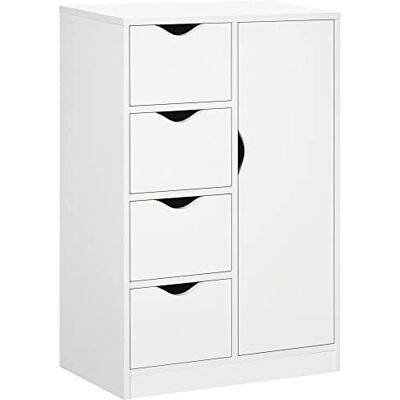 HOMCOM Storage Cabinet Armoire de Rangement, Bois d'ingénierie, Blanc, 54cm x 29cm x 83cm - Publicité HOMCOM Storage Cabinet Armoire de Rangement, Bois d'ingénierie, Blanc, 54cm x 29cm x 83cm - Publicité