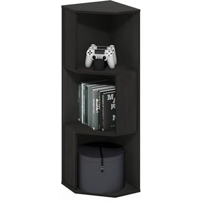Furinno ECON, Étagère d'angle, Étagère d'angle À 5 Niveaux, Rangement, Présentoir Bibliothèque, Rangement, Salon/Bureau, Expresso, Espresso - Publicité Furinno ECON, Étagère d'angle, Étagère d'angle À 5 Niveaux, Rangement, Présentoir Bibliothèque, Rangement, Salon/Bureau, Expresso, Espresso - Publicité
