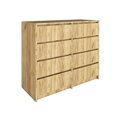BDW Commode 8 Tiroirs 120 cm Meuble de Rangement Commode Chambre Bébé, Enfant, Adulte, Salon Construction Solide 120x100x43 cm Chêne Artisanal - Publicité BDW Commode 8 Tiroirs 120 cm Meuble de Rangement Commode Chambre Bébé, Enfant, Adulte, Salon Construction Solide 120x100x43 cm Chêne Artisanal - Publicité