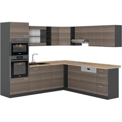 Vicco Cuisine en Angle R-Line, Gris Noble, 247x46cm sans PT, pour Une Planification de Cuisine Flexible et Une Extension modulaire - Publicité Vicco Cuisine en Angle R-Line, Gris Noble, 247x46cm sans PT, pour Une Planification de Cuisine Flexible et Une Extension modulaire - Publicité
