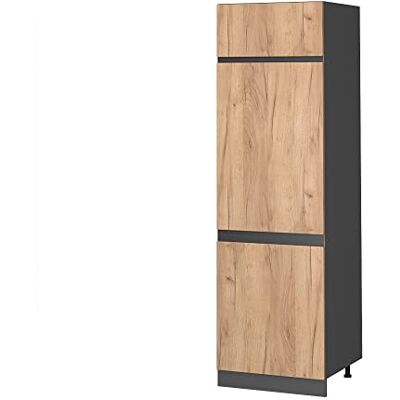 Vicco Armoire pour frigo R-Line, Chêne de Force doré, 60cm J-Shape, pour Une Combinaison Libre au Sein de systèmes de Cuisine modulaires - Publicité Vicco Armoire pour frigo R-Line, Chêne de Force doré, 60cm J-Shape, pour Une Combinaison Libre au Sein de systèmes de Cuisine modulaires - Publicité