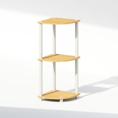 Furinno Turn-N-Tube Étagère d'angle, Bibliothèque À 3 Niveaux, Étagères De Rangement Ouvertes pour L'Organisation Et Le Salon, Bureau, Garage, Hêtre - Publicité Furinno Turn-N-Tube Étagère d'angle, Bibliothèque À 3 Niveaux, Étagères De Rangement Ouvertes pour L'Organisation Et Le Salon, Bureau, Garage, Hêtre - Publicité