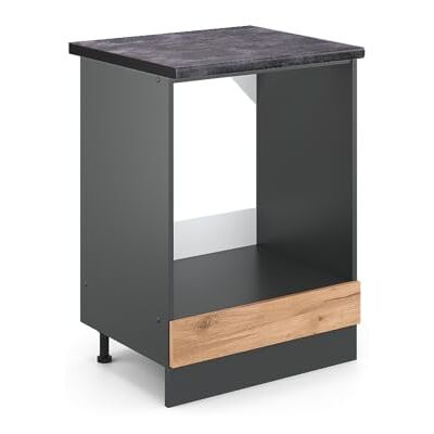 Vicco Meuble pour Four R-Line, Chêne de Force doré, 60cm, PT Anthracite, pour Une Combinaison Libre au Sein de systèmes de Cuisine modulaires - Publicité Vicco Meuble pour Four R-Line, Chêne de Force doré, 60cm, PT Anthracite, pour Une Combinaison Libre au Sein de systèmes de Cuisine modulaires - Publicité