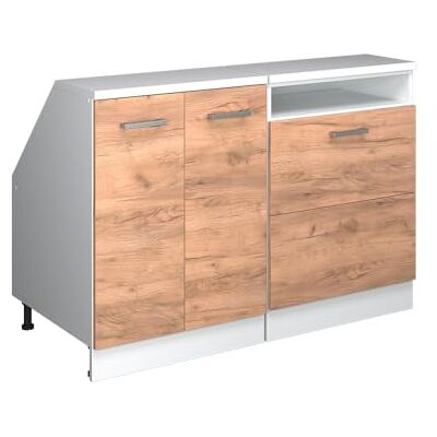 Vicco Meuble sous Pente R-Line, Chêne de Force doré, 120cm Lot de 2 caissons 60 cm de Profondeur, Convient aux Murs inclinés et à Une Installation de Cuisine Variable - Publicité Vicco Meuble sous Pente R-Line, Chêne de Force doré, 120cm Lot de 2 caissons 60 cm de Profondeur, Convient aux Murs inclinés et à Une Installation de Cuisine Variable - Publicité
