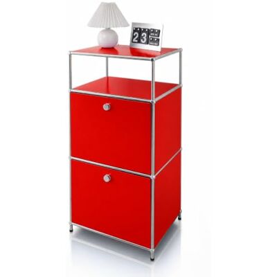 KARAT Étagère métallique Concept Epuré MK-120 Étagère d’appoint et de Rangement avec 2 tiroirs Table Compact et Moderne pour sdb Salon et Chambre L50 × P40 × H100 cm (Rouge) - Publicité KARAT Étagère métallique Concept Epuré MK-120 Étagère d’appoint et de Rangement avec 2 tiroirs Table Compact et Moderne pour sdb Salon et Chambre L50 × P40 × H100 cm (Rouge) - Publicité