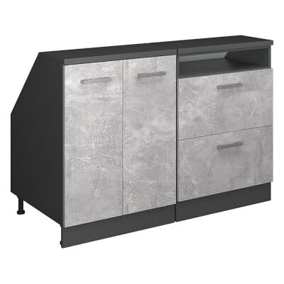 Vicco Meuble sous Pente R-Line, Béton, 120cm Lot de 2 caissons 60 cm de Profondeur, Convient aux Murs inclinés et à Une Installation de Cuisine Variable - Publicité Vicco Meuble sous Pente R-Line, Béton, 120cm Lot de 2 caissons 60 cm de Profondeur, Convient aux Murs inclinés et à Une Installation de Cuisine Variable - Publicité