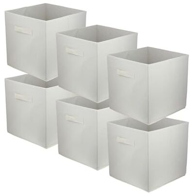 lavita Lot de 6 boîtes de rangement pliables 31 x 31 x 31 cm Boîte de rangement pour tiroirs Systèmes de rangement pour vêtements Rangement et organisation des vêtements Crème - Publicité lavita Lot de 6 boîtes de rangement pliables 31 x 31 x 31 cm Boîte de rangement pour tiroirs Systèmes de rangement pour vêtements Rangement et organisation des vêtements Crème - Publicité