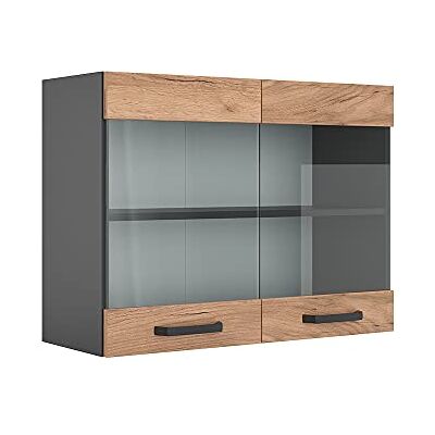 Vicco Armoire en Verre R-Line, Chêne de Force doré, 80cm, pour Une Combinaison Libre au Sein de systèmes de Cuisine modulaires - Publicité Vicco Armoire en Verre R-Line, Chêne de Force doré, 80cm, pour Une Combinaison Libre au Sein de systèmes de Cuisine modulaires - Publicité