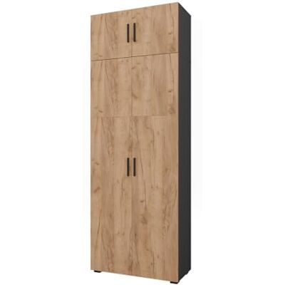 Vicco Étagère à dossiers Frank, Anthracite/chêne doré, 80x223.8cm avec Fixation d'armoire, pour Un Rangement Clair des dossiers et classeurs - Publicité Vicco Étagère à dossiers Frank, Anthracite/chêne doré, 80x223.8cm avec Fixation d'armoire, pour Un Rangement Clair des dossiers et classeurs - Publicité