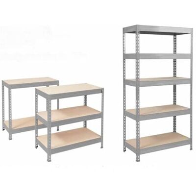 KARAT Étagères pour Charges Lourdes Étagères Enfichables avec 5 tablettes réglables – Rayonnages en métal Idéal pour Cave Garage Entrepôt Galvanisé 180 x 90 x 40 cm - Publicité KARAT Étagères pour Charges Lourdes Étagères Enfichables avec 5 tablettes réglables – Rayonnages en métal Idéal pour Cave Garage Entrepôt Galvanisé 180 x 90 x 40 cm - Publicité